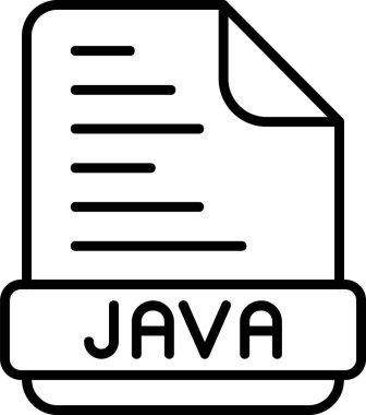 Java programlama kodu vektör illüstrasyonu 