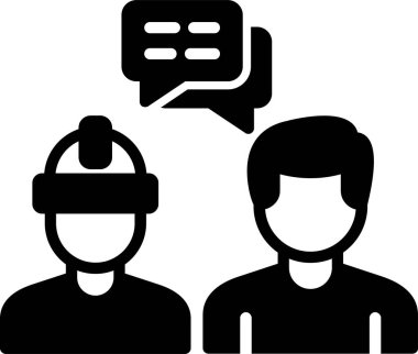 Diyalog. Web simgesi basit illüstrasyon