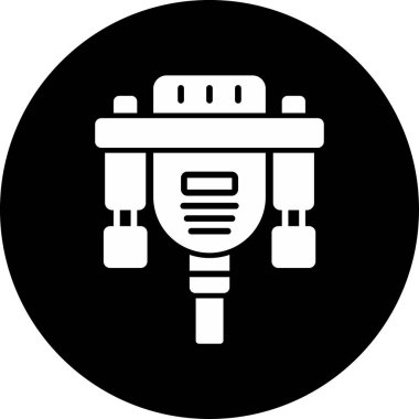 Vga Kablo simgesi. Basit resimleme  