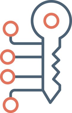 vector illustration of Digital Key icon