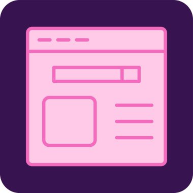 Ara. Web simgesi basit illüstrasyon 