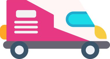 Minivan. Web simgesi basit illüstrasyon 