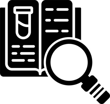 Büyüteçle araştırma konseptinin basit vektör çizimi