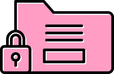 Basit Gizli simge vektör illüstrasyonu