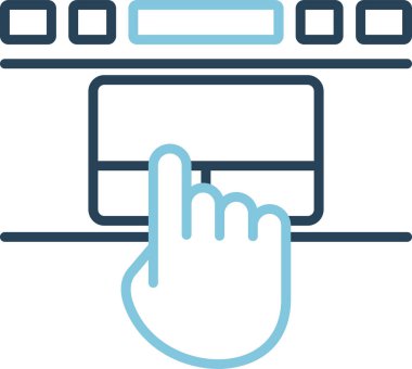Touchpad simge vektör illüstrasyon tasarımı ile el