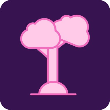 Ağaç. Web simgesi basit illüstrasyon 