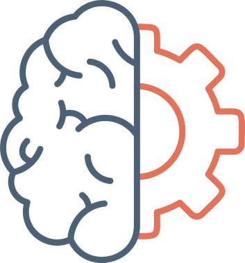 Aklını kullan. Web simgesi basit illüstrasyon 