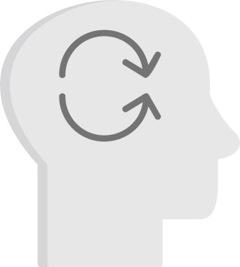 Beyin Bilinci simgesi, vektör illüstrasyonu  