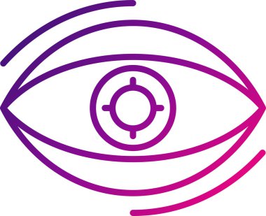 İnsan gözünün basit çizgi görüntüsü