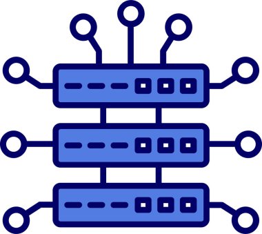 Çevrimiçi kullanım için soyut bir tasarım içerisindeki büyük verilerin düz vektör çizimi.