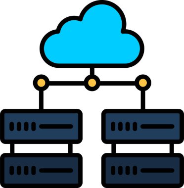 Çevrimiçi kullanım için soyut bir tasarım içerisindeki büyük verilerin düz vektör çizimi.