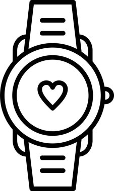 smartwatch simgesi, vektör illüstrasyonu basit tasarım