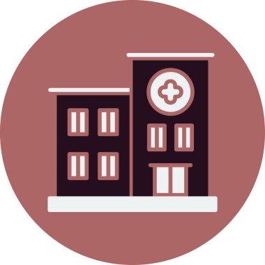 Hastane. Web simgesi basit illüstrasyon