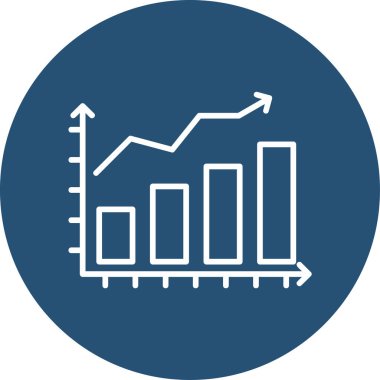 çubuk grafik simgesi, modern vektör illüstrasyonu