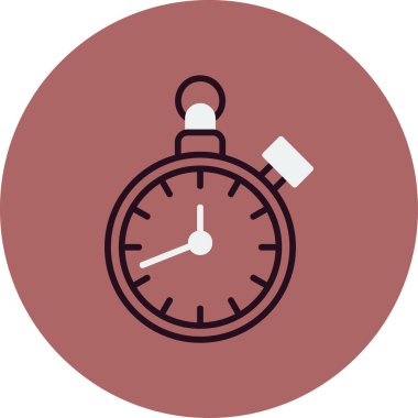 Eski saat simgesi vektör illüstrasyonu