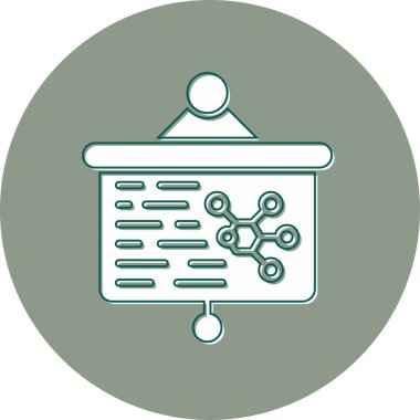 sunum simgesi, vektör illüstrasyonu basit tasarım