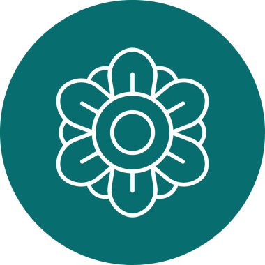 Çiçek. Web simgesi basit illüstrasyon 