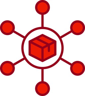 Dağıtım simgesi tasarımının vektör illüstrasyonu