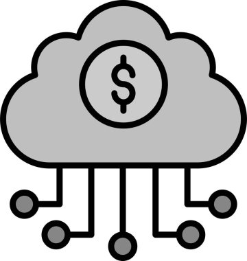 Bankacılık bulut verilerinin basit vektör illüstrasyonu