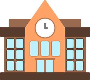 Okul canlandırma simgesi, vektör illüstrasyonu basit tasarım