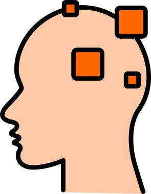 Alzheimer web simgesi vektör çizimi