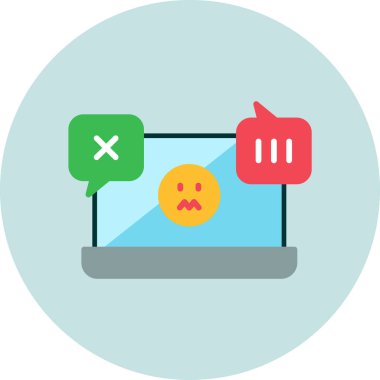 Siber zorbalık web simgesi vektör illüstrasyonu