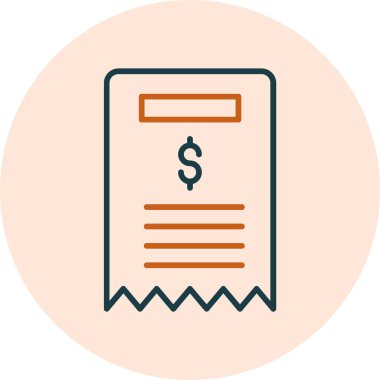 Bill simgesi, vektör illüstrasyonu basit tasarım