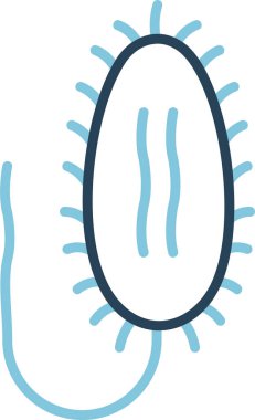 Bakteriler. Web simgesi basit illüstrasyon 