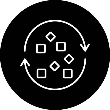 Yapılandırılmamış veri simgesinin basit vektör illüstrasyonu