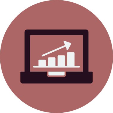 işletme büyüme grafiği vektör simgesi