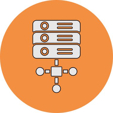 ağ paylaşım sunucu vektör illüstrasyonu