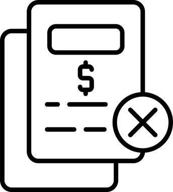 Reddedildi. Web simgesi basit illüstrasyon