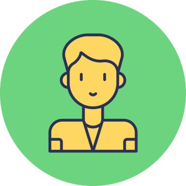 Psikiyatrist. Web simgesi basit illüstrasyon