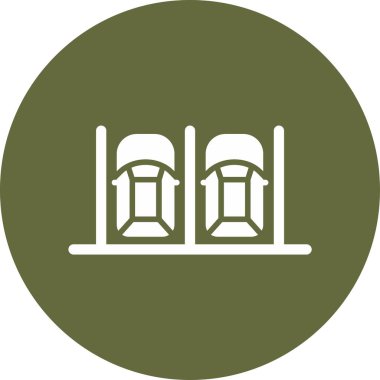 park kavramı simgesi vektör illüstrasyonu 