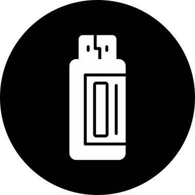 Pen Drive 'da. Web simgesi basit illüstrasyon 