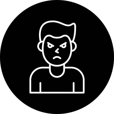 kızgın ifade vektör illüstrasyon tasarımı 