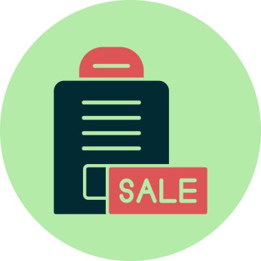 Bir satış simgesinin vektör illüstrasyonu 