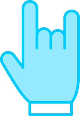 Kaya El Hareketi Modern Simge, Beyaz Arkaplanda Vektör İllüstrasyonu 