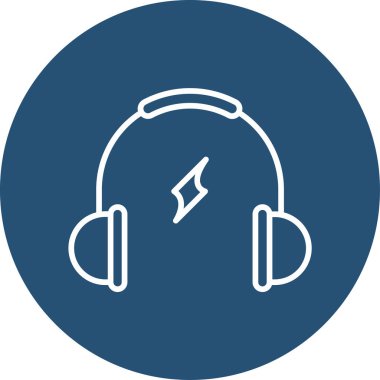 Kulaklık. Web simgesi basit illüstrasyon