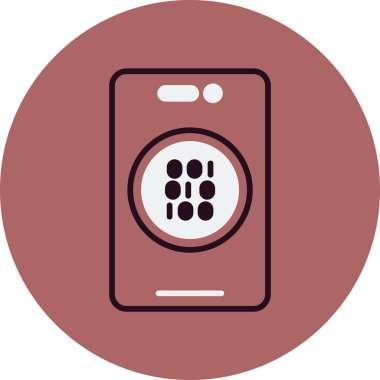 Şifreli Web simgesi vektör çizimi