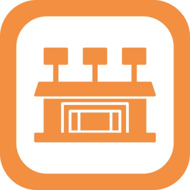 Stadyum. Web simgesi basit illüstrasyon