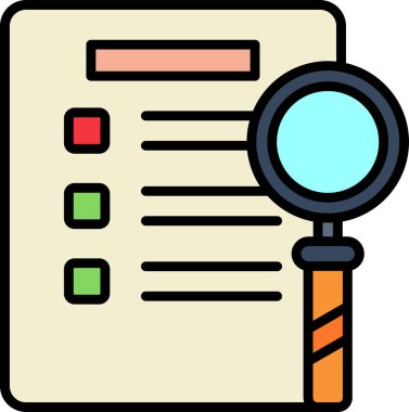 belge simgesi, vektör illüstrasyonu basit tasarım