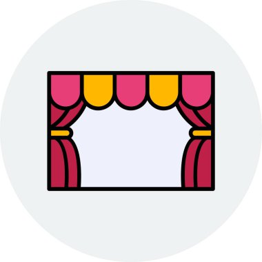 sahne web simge vektör çizim