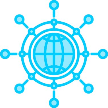 Ağ basit simgesinin vektör illüstrasyonu