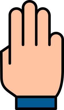 El hareketi simgesi, vektör illüstrasyonu