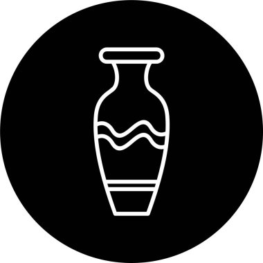 Vazo. Web simgesi basit illüstrasyon