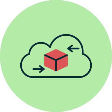 Modern soyut kullanıcı veri simgesi vektör biçiminde oluşturuldu.