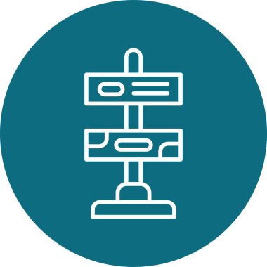 Açık hava reklam afişi Mupi 'nin temel doğrusal çizimi 