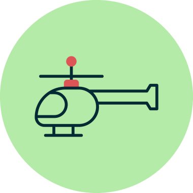Helikopter. Web simgesi basit illüstrasyon