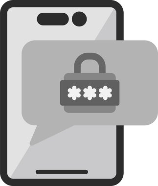 Akıllı telefon kilidi simgesi. Web simgesi basit illüstrasyon